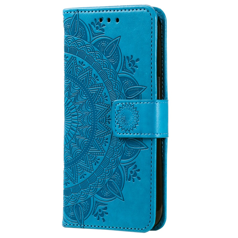  Samsung Galaxy A34 5G Fodral Mandala Läder Blå