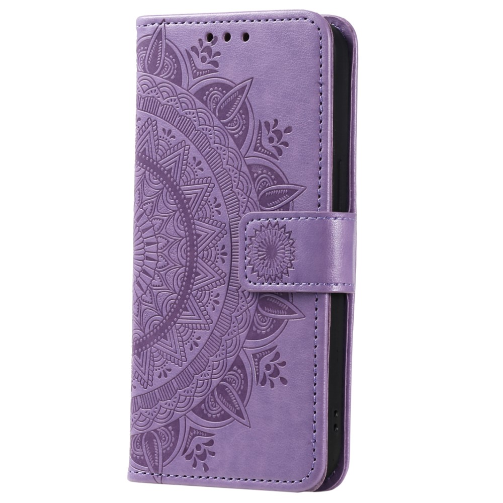  Samsung Galaxy A34 5G Fodral Mandala Läder Lila