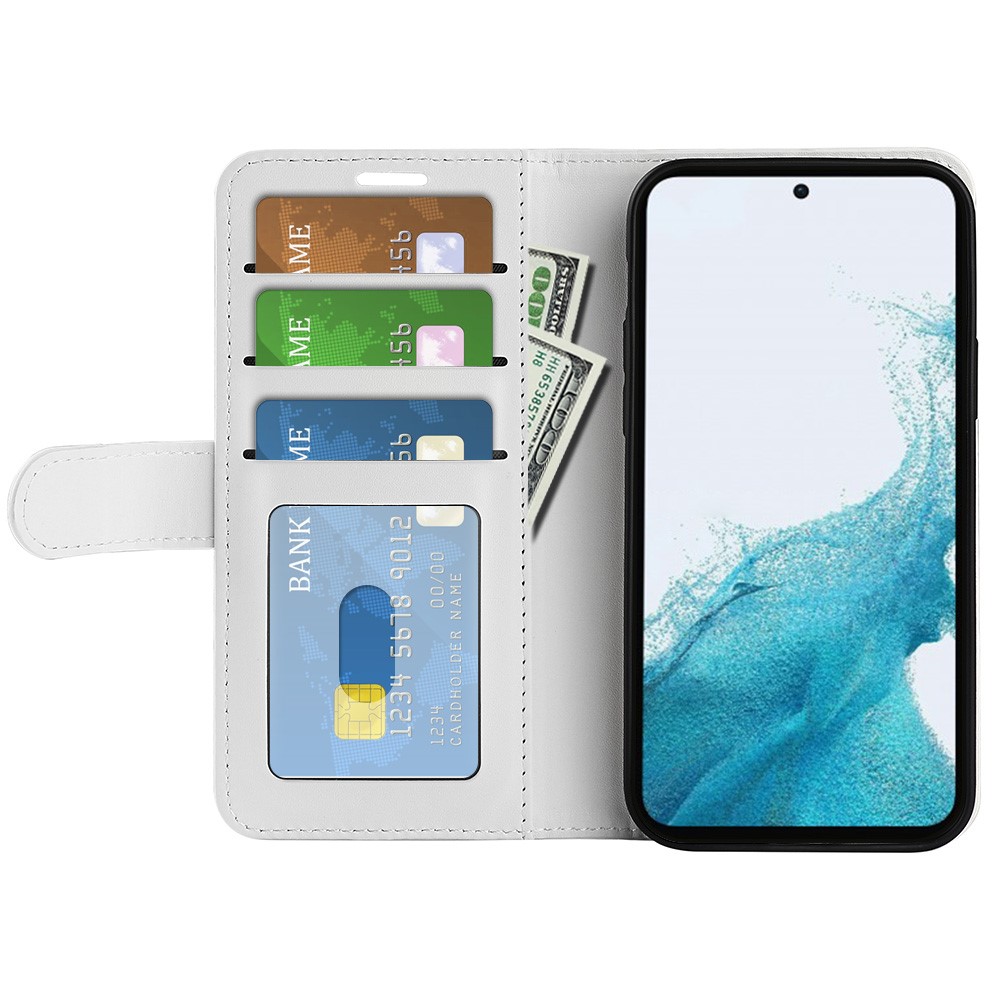  Samsung Galaxy A54 5G Fodral Crazy Horse Läder Vit