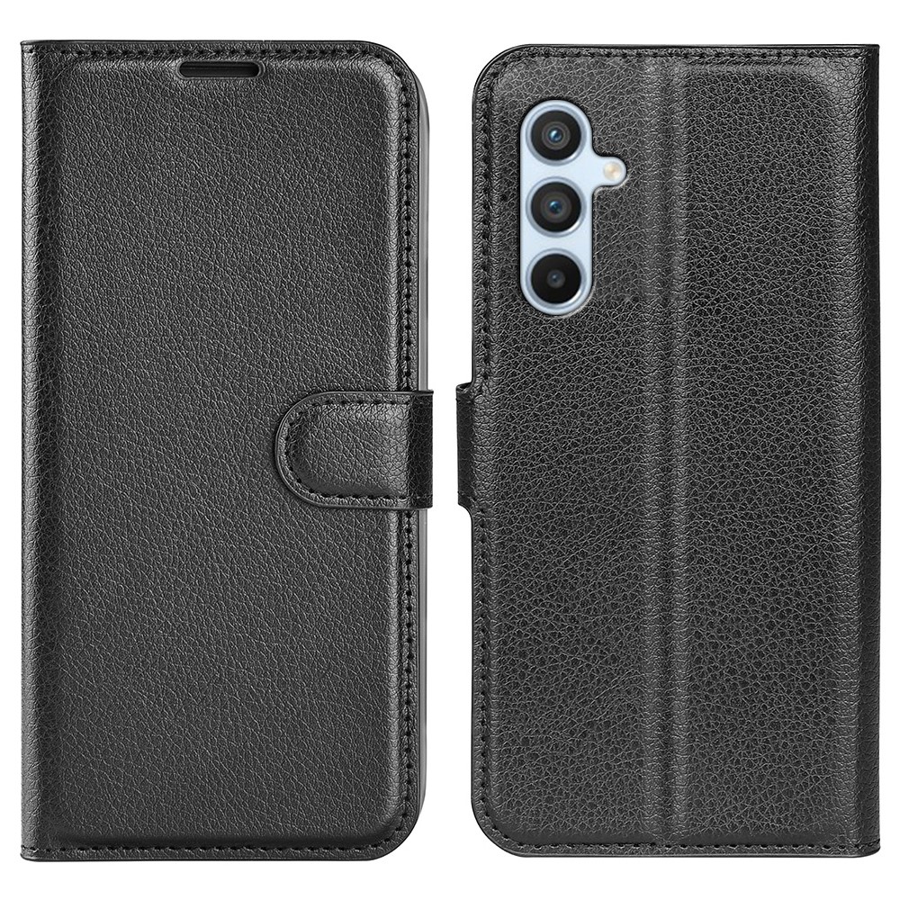  Samsung Galaxy A54 5G Fodral Litchi Läder Svart