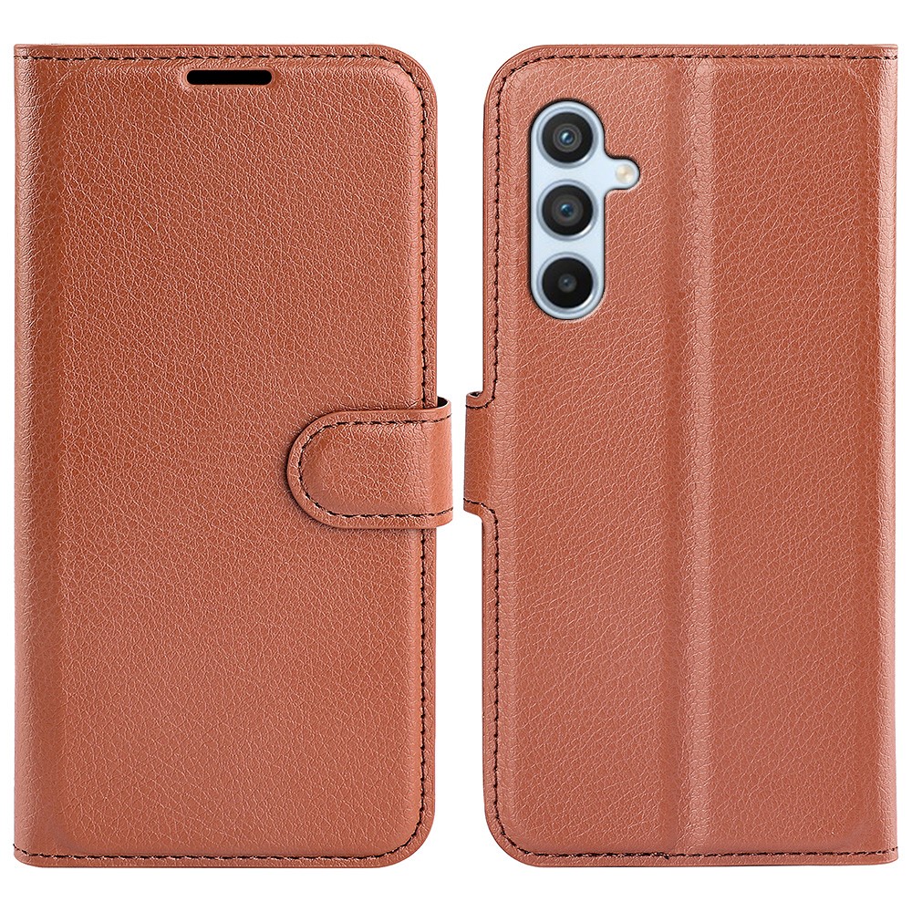  Samsung Galaxy A54 5G Fodral Litchi Läder Brun