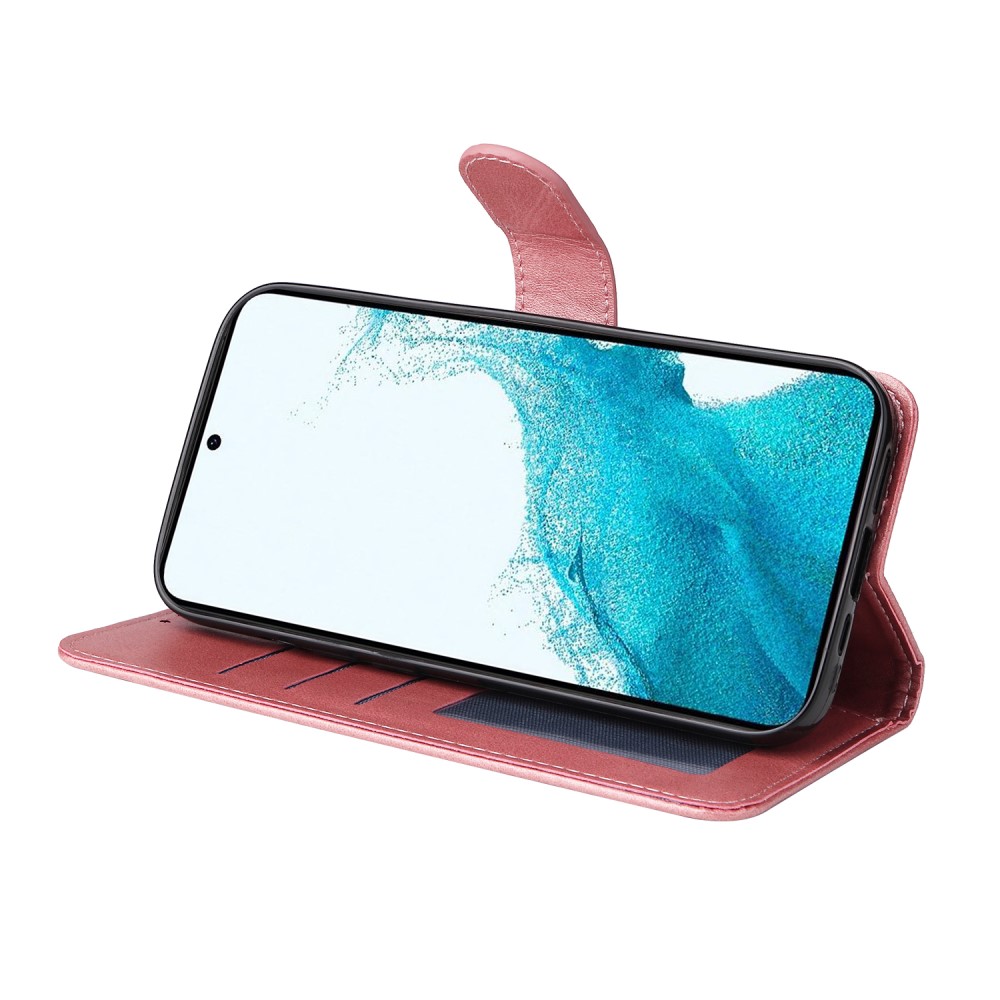  Samsung Galaxy A54 5G Fodral Läder Roséguld