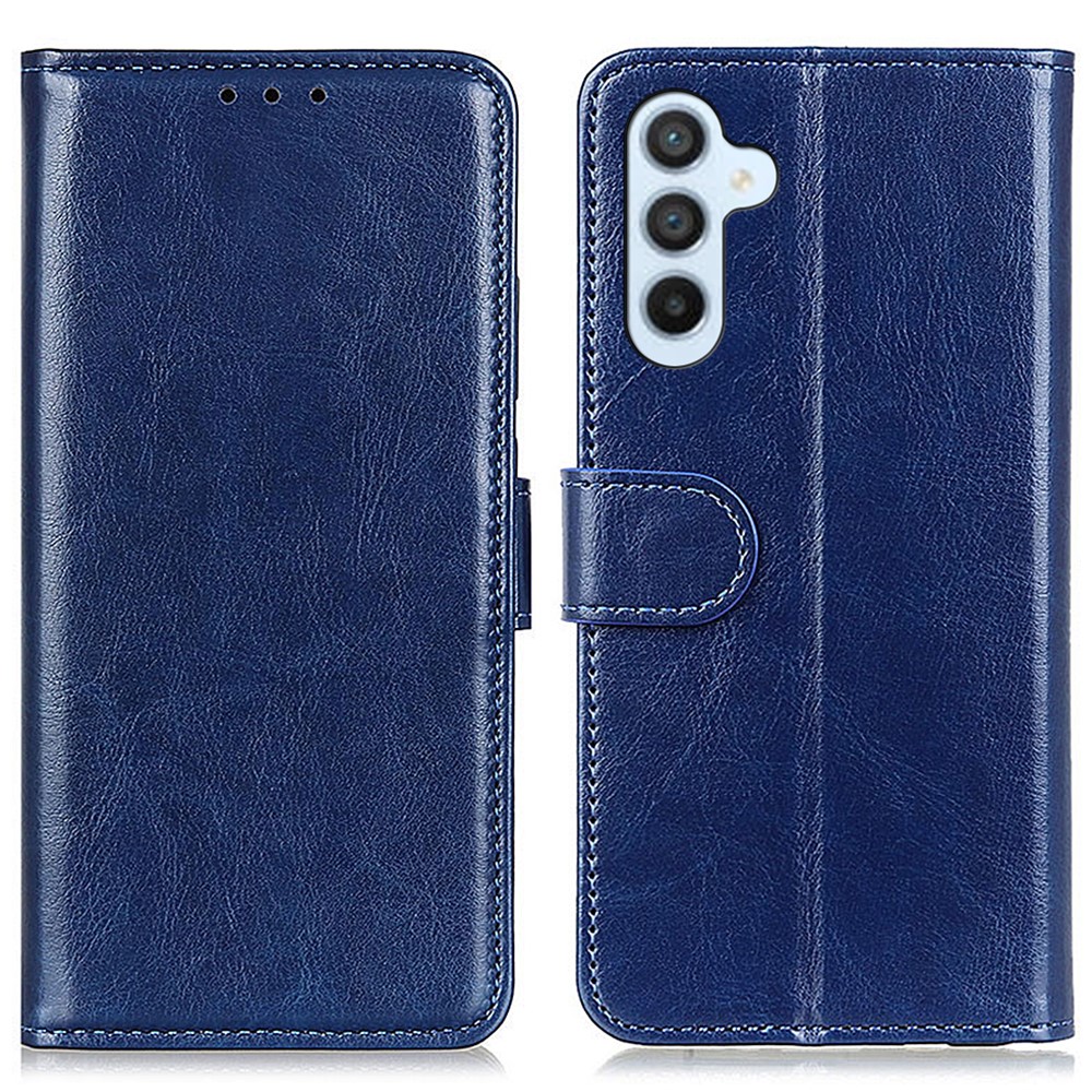  Samsung Galaxy A34 5G Fodral Crazy Horse Läder Blå