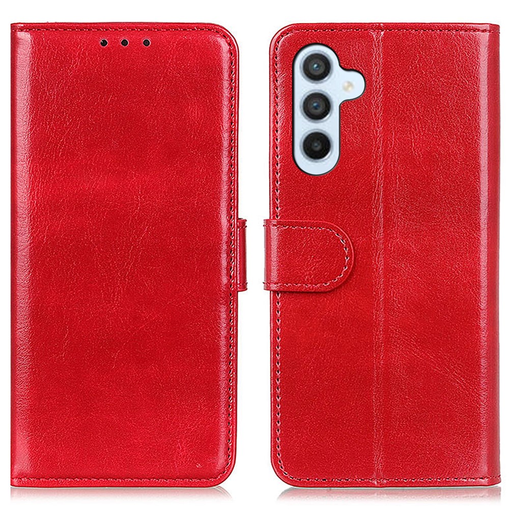  Samsung Galaxy A34 5G Fodral Crazy Horse Läder Röd