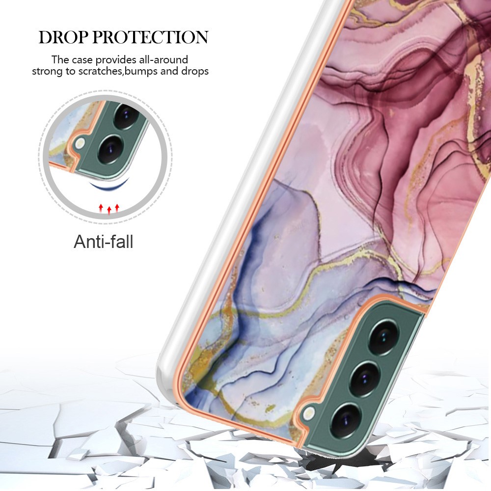  Samsung Galaxy S23 Plus Skal Marmor TPU Roséguld