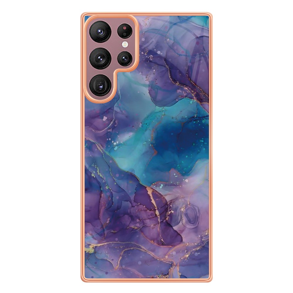  Samsung Galaxy S23 Ultra Skal Marmor TPU Lila