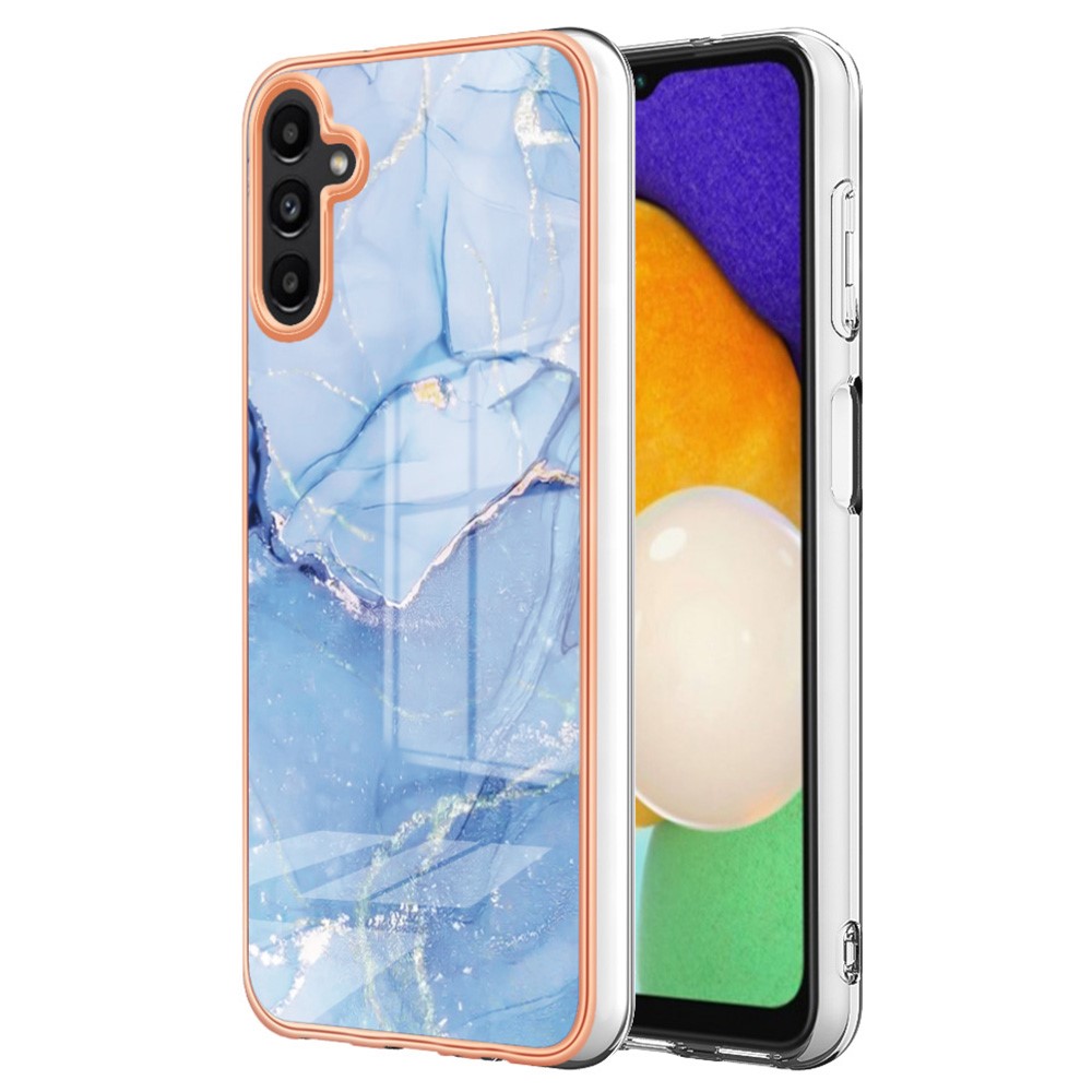  Samsung Galaxy A34 5G Skal Marmor TPU Blå