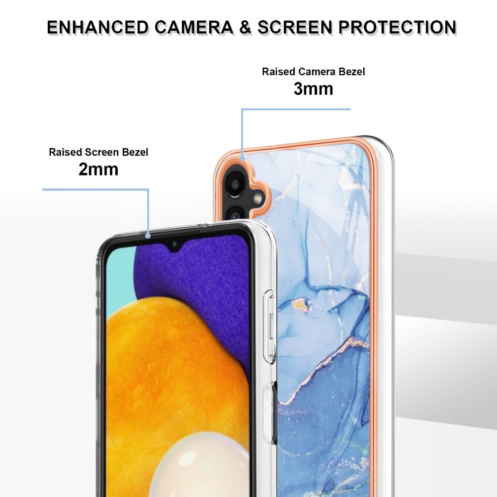  Samsung Galaxy A34 5G Skal Marmor TPU Blå