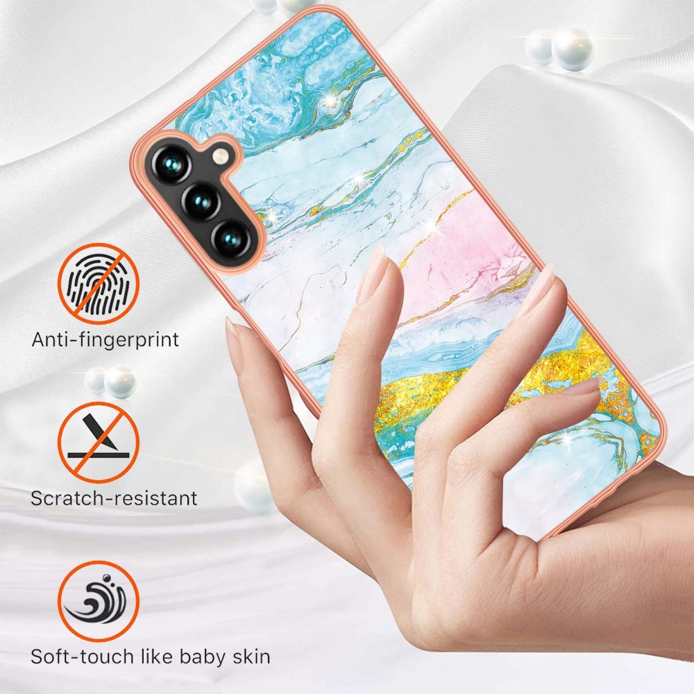  Samsung Galaxy A34 5G Skal Marmor TPU Grön
