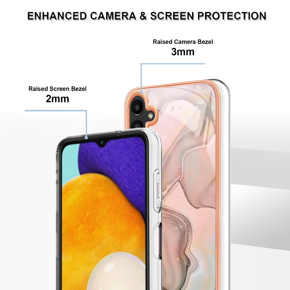  Samsung Galaxy A54 5G Skal Marmor TPU Rosa