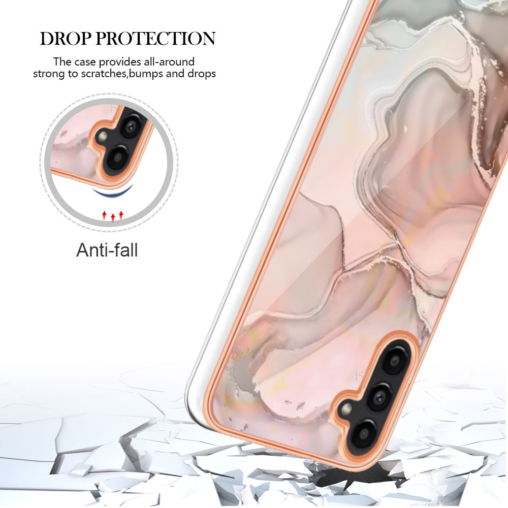  Samsung Galaxy A54 5G Skal Marmor TPU Rosa