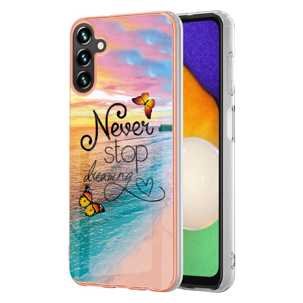  Samsung Galaxy A54 5G Skal Marmor TPU Never Stop Dreaming