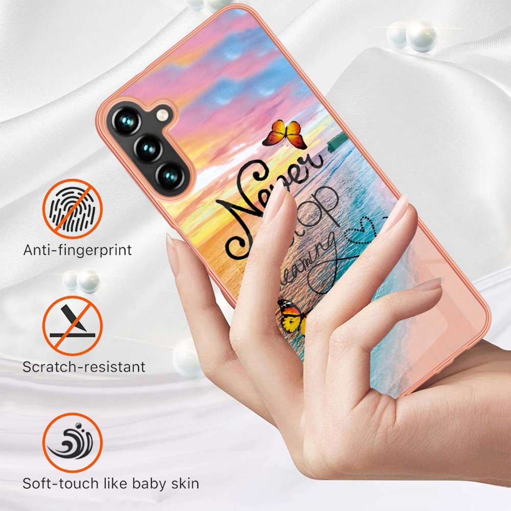  Samsung Galaxy A54 5G Skal Marmor TPU Never Stop Dreaming