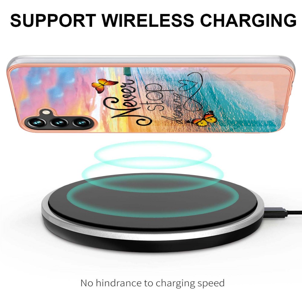  Samsung Galaxy A54 5G Skal Marmor TPU Never Stop Dreaming