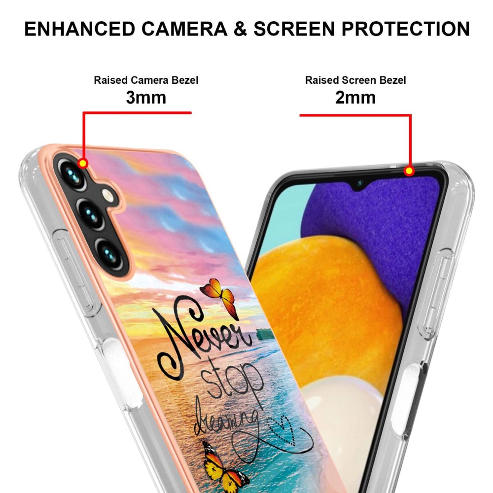  Samsung Galaxy A54 5G Skal Marmor TPU Never Stop Dreaming