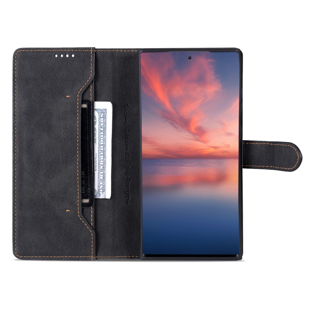 AZNS AZNS Samsung Galaxy S23 Ultra Fodral Läder Svart