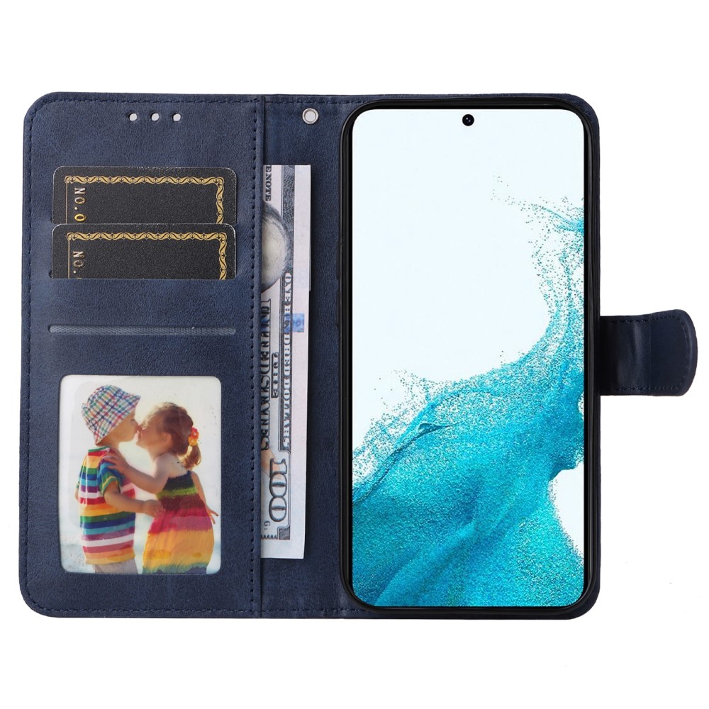  Samsung Galaxy A34 5G Fodral Läder Blå