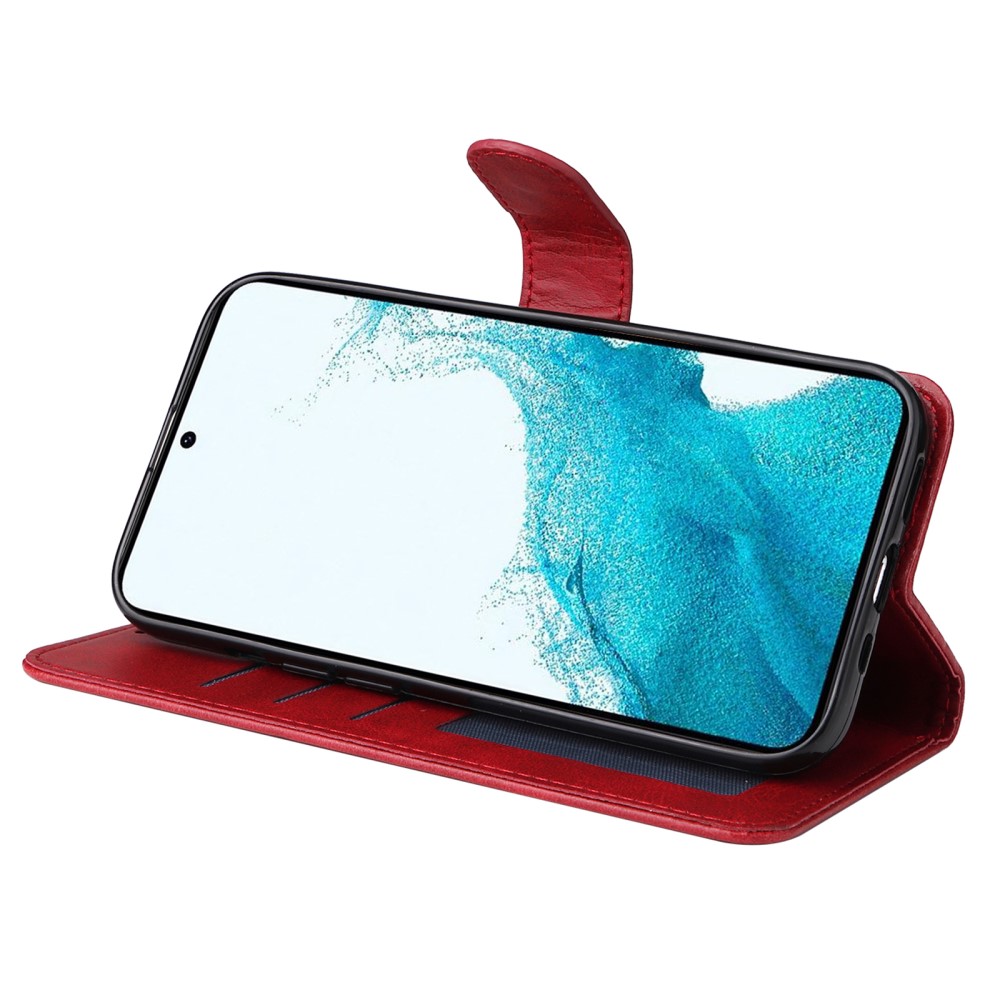  Samsung Galaxy A34 5G Fodral Läder Röd