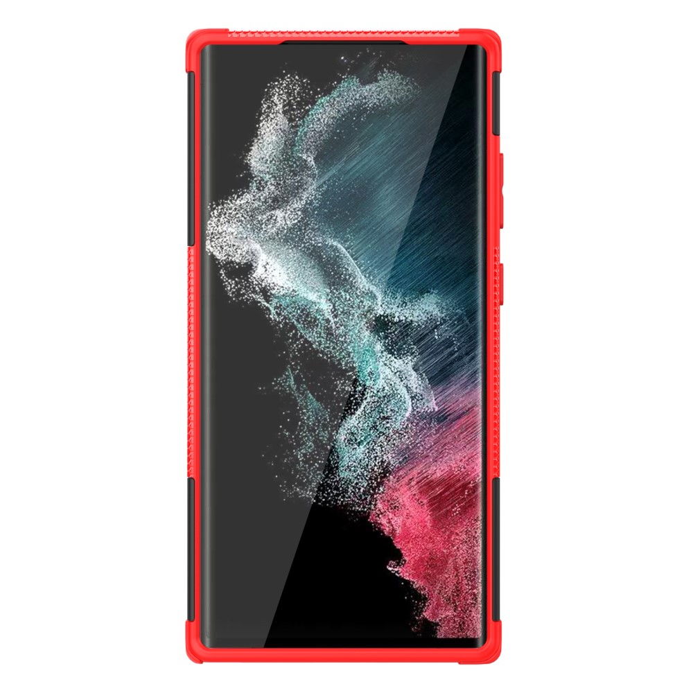  Galaxy S23 Ultra Skal Ultimata Stöttåligt med Stöd Röd