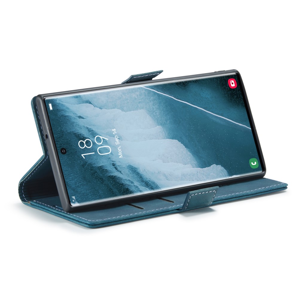 CASEME CASEME Samsung Galaxy S23 Ultra Fodral Flip Läder Blå