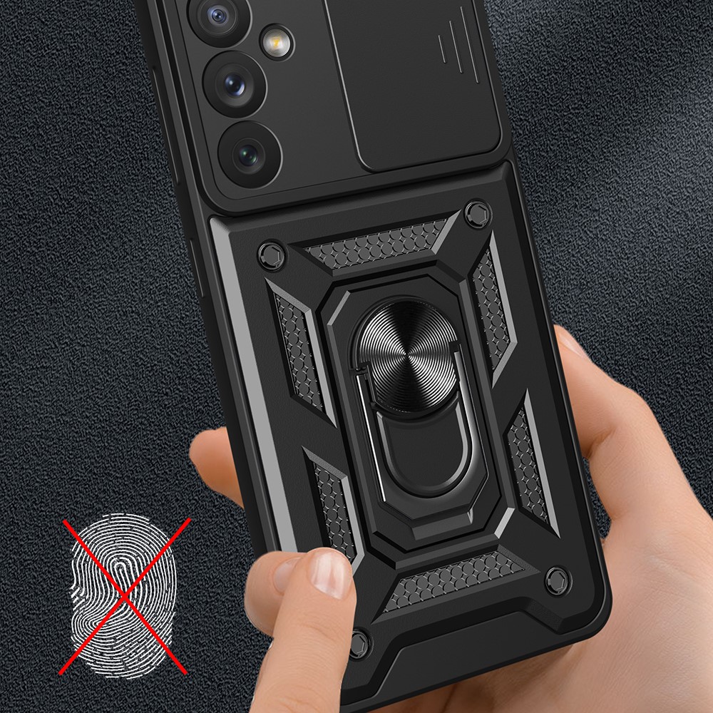  Samsung Galaxy A34 5G Skal CamShield Ring Hybrid Roséguld