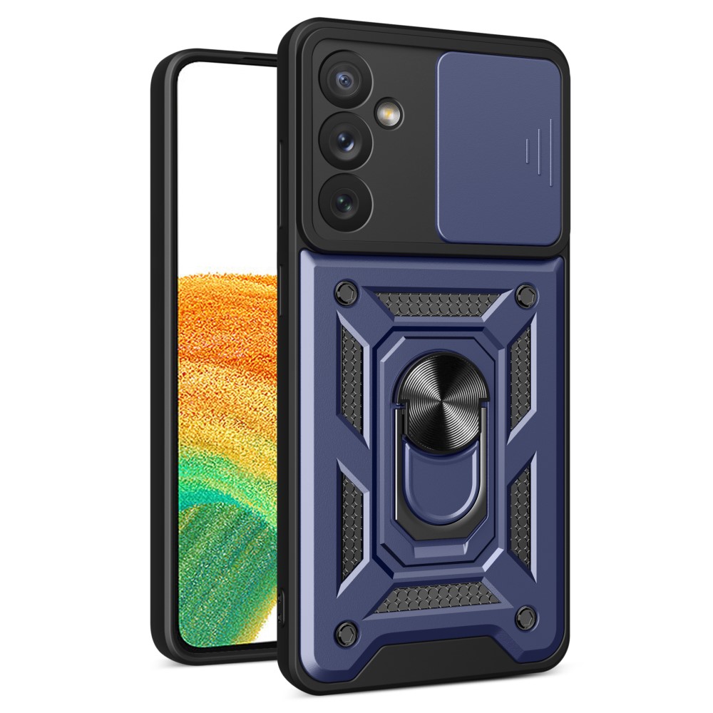  Samsung Galaxy A34 5G Skal CamShield Ring Hybrid Blå