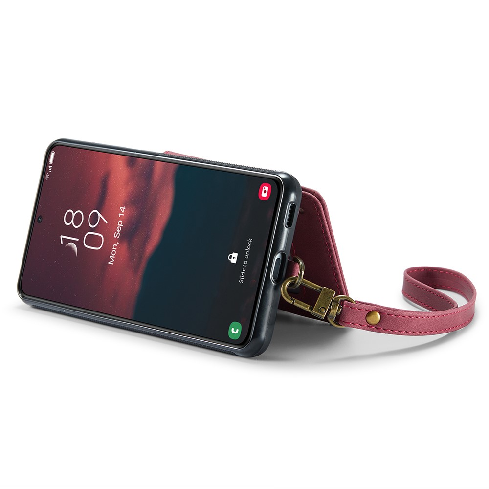 CASEME CASEME Galaxy S23 Plus Skal Med Magnetisk Plånbok Vinröd
