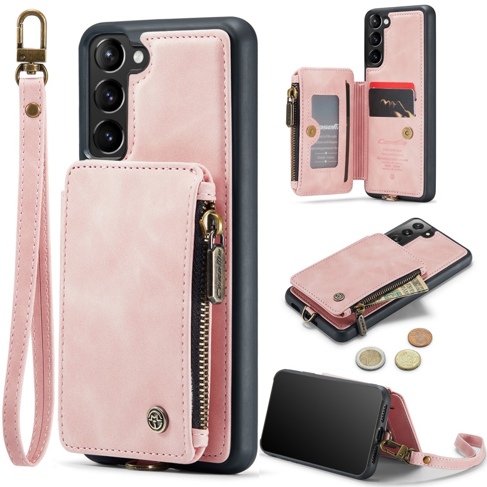CASEME CASEME Galaxy S23 Plus Skal Med Magnetisk Plånbok Ljus Rosa