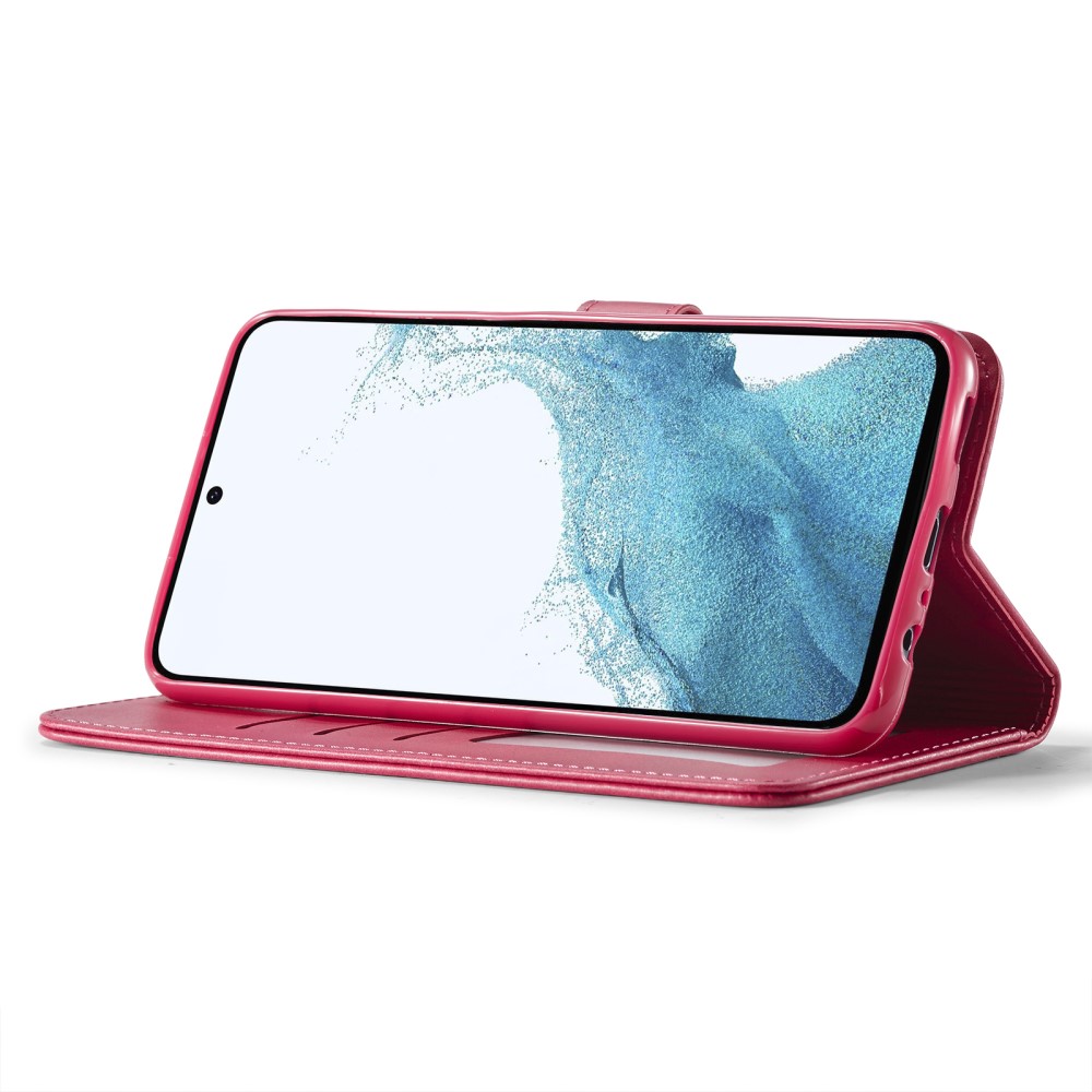 LC.IMEEKE LC.IMEEKE Samsung Galaxy A34 5G Fodral Läder Rosa/Röd