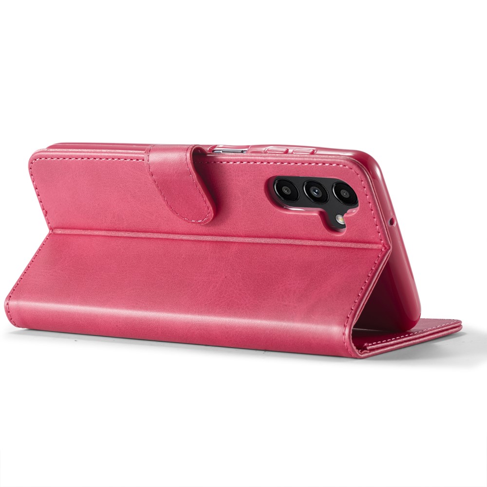 LC.IMEEKE LC.IMEEKE Samsung Galaxy A34 5G Fodral Läder Rosa/Röd