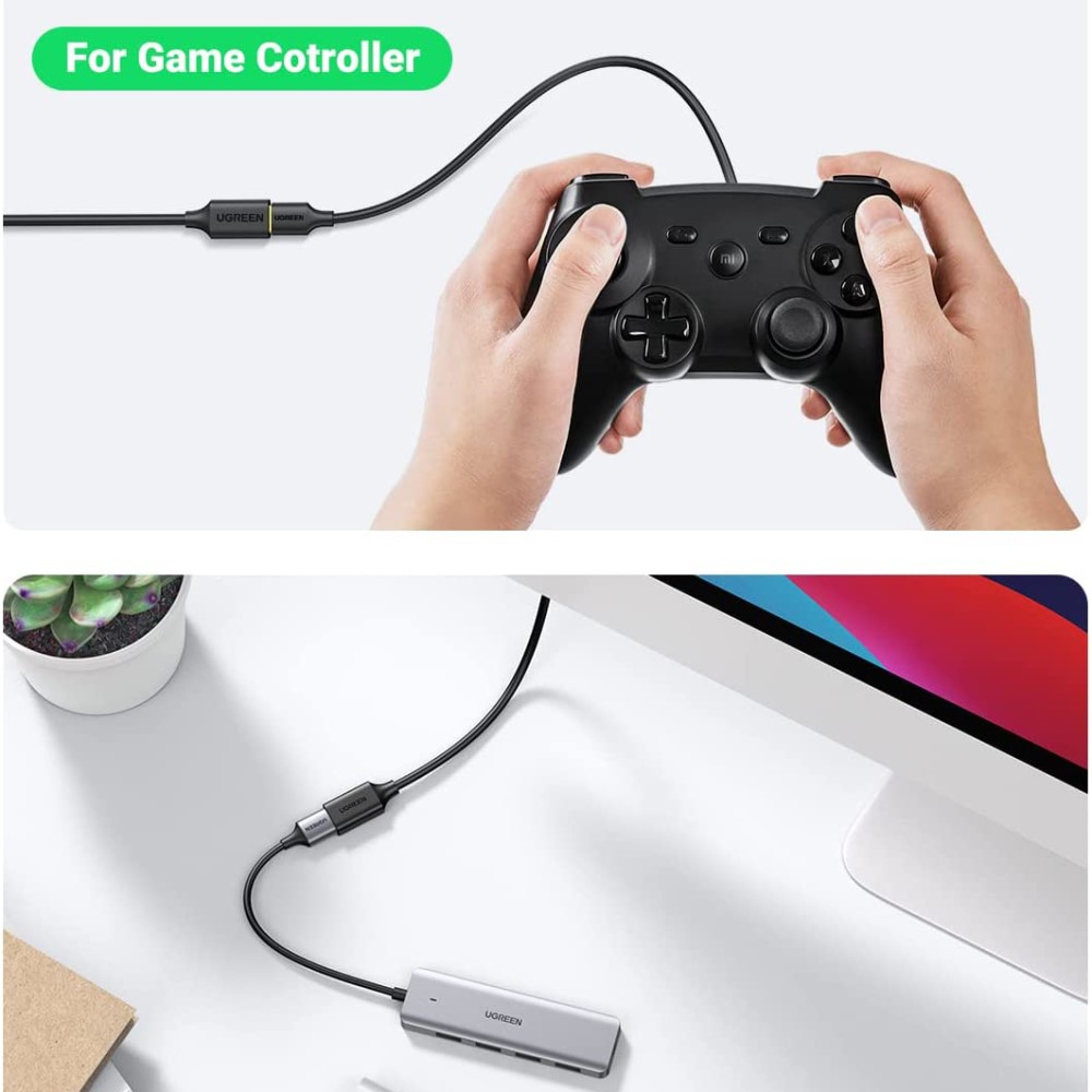 UGREEN UGREEN 1m USB-A Hane - Hona Förlängare Svart