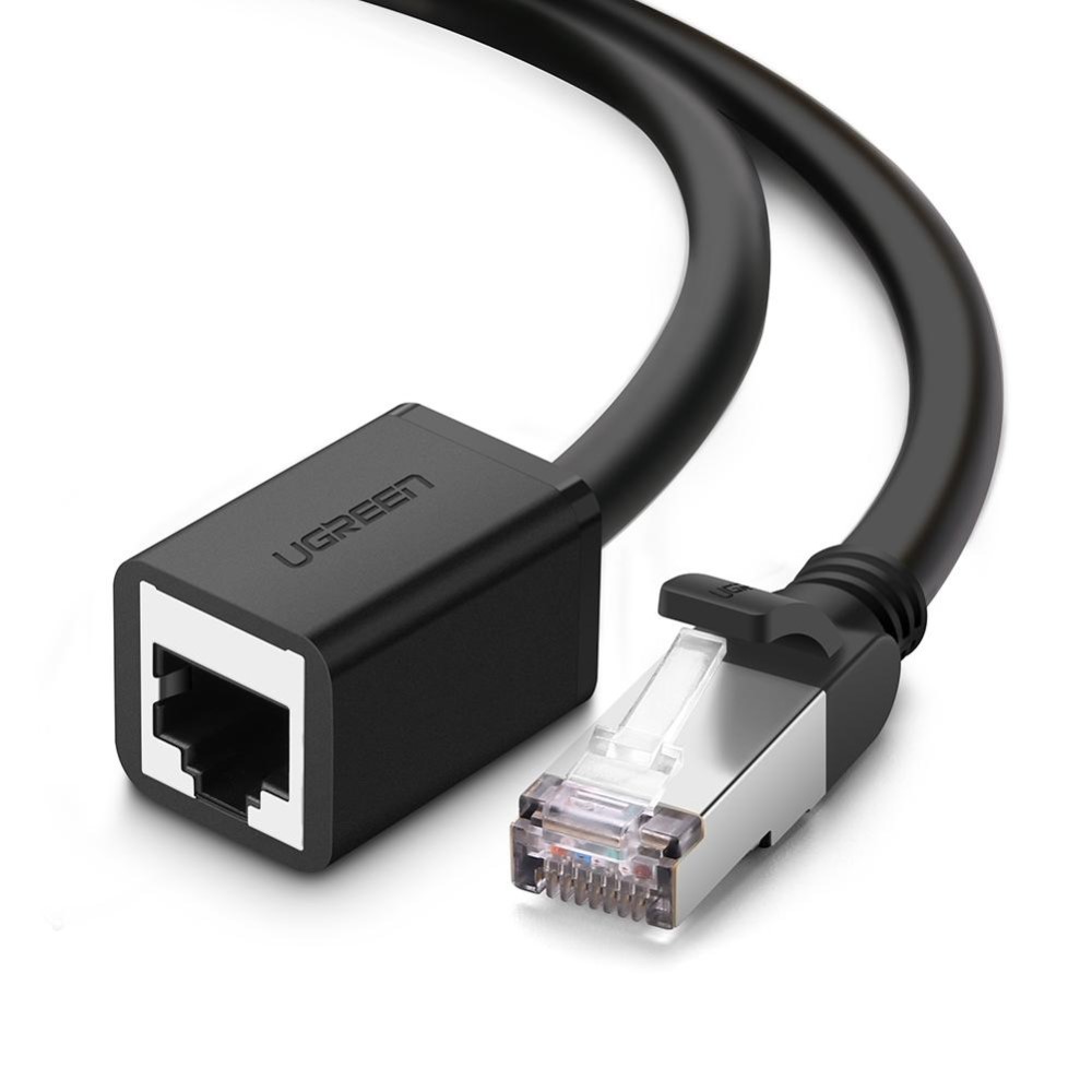 UGREEN UGREEN 1m RJ45 Cat6 Förlängningskabel LAN Hane - Hona Svart