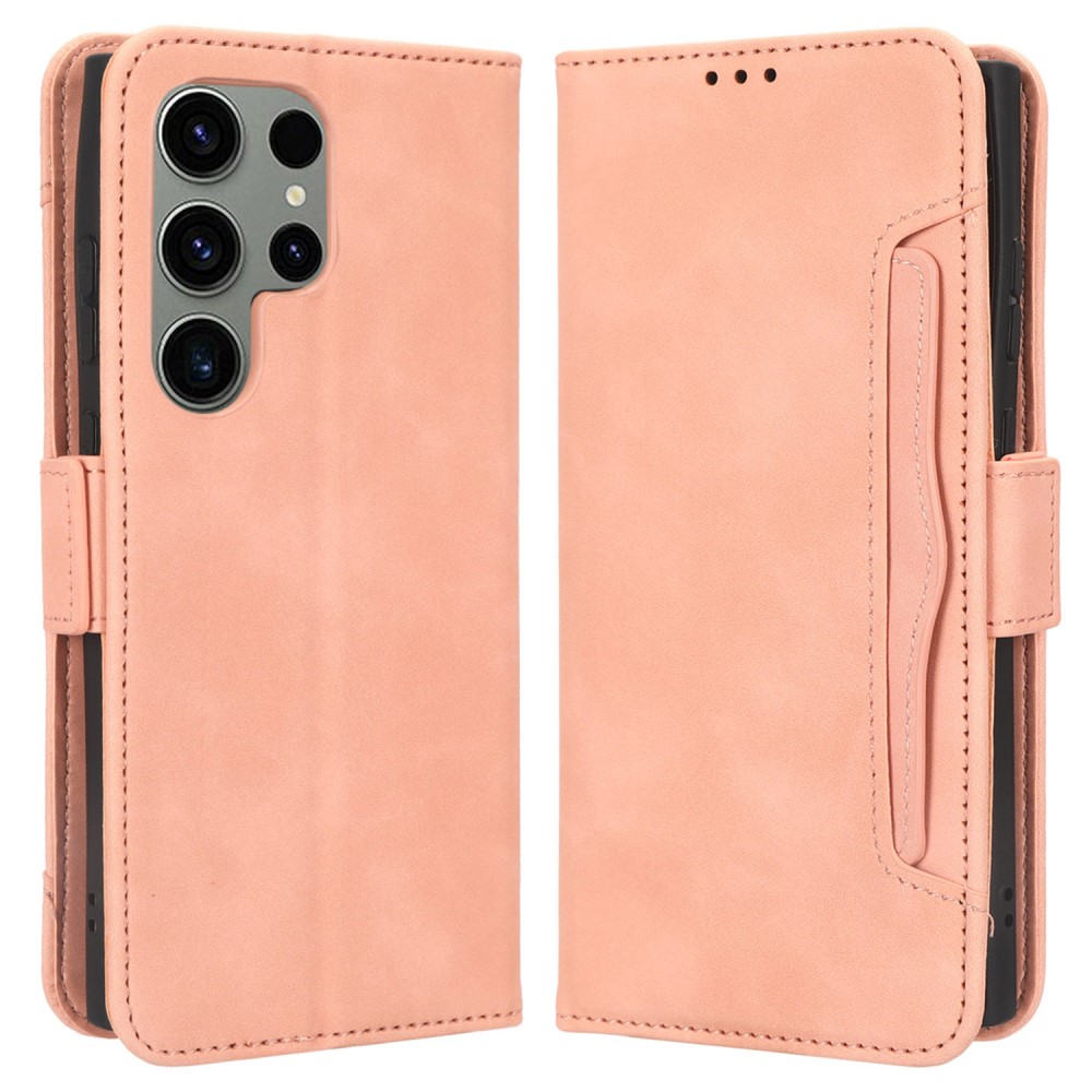  Galaxy S23 Ultra Fodral Med Avtagbart Kortfodral Rosa