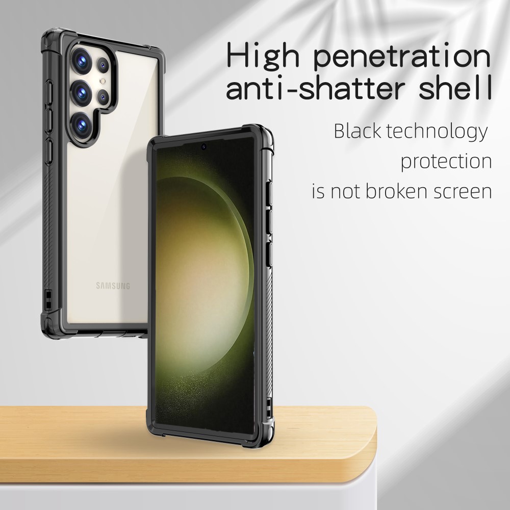  Samsung Galaxy S23 Ultra Skal Shockproof Hybrid Svart