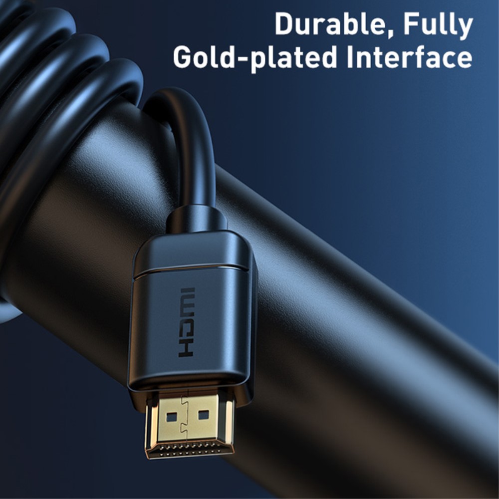 BASEUS Baseus 3m 4K 60Hz HD HDMI - HDMI Kabel Svart