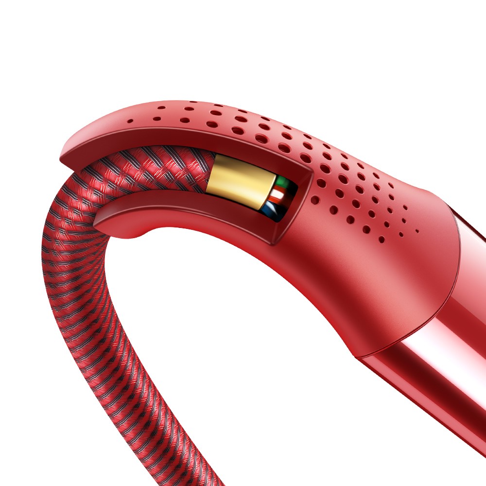 MCDODO Mcdodo 1.2m 100W USB-C/USB-C Elbow Laddkabel Röd