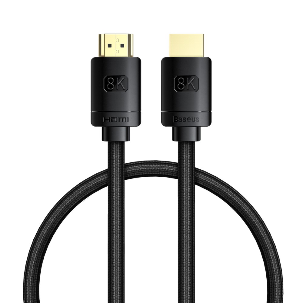 BASEUS Baseus 50cm 8K HD 60Hz HDMI - HDMI Nylon Kabel Svart