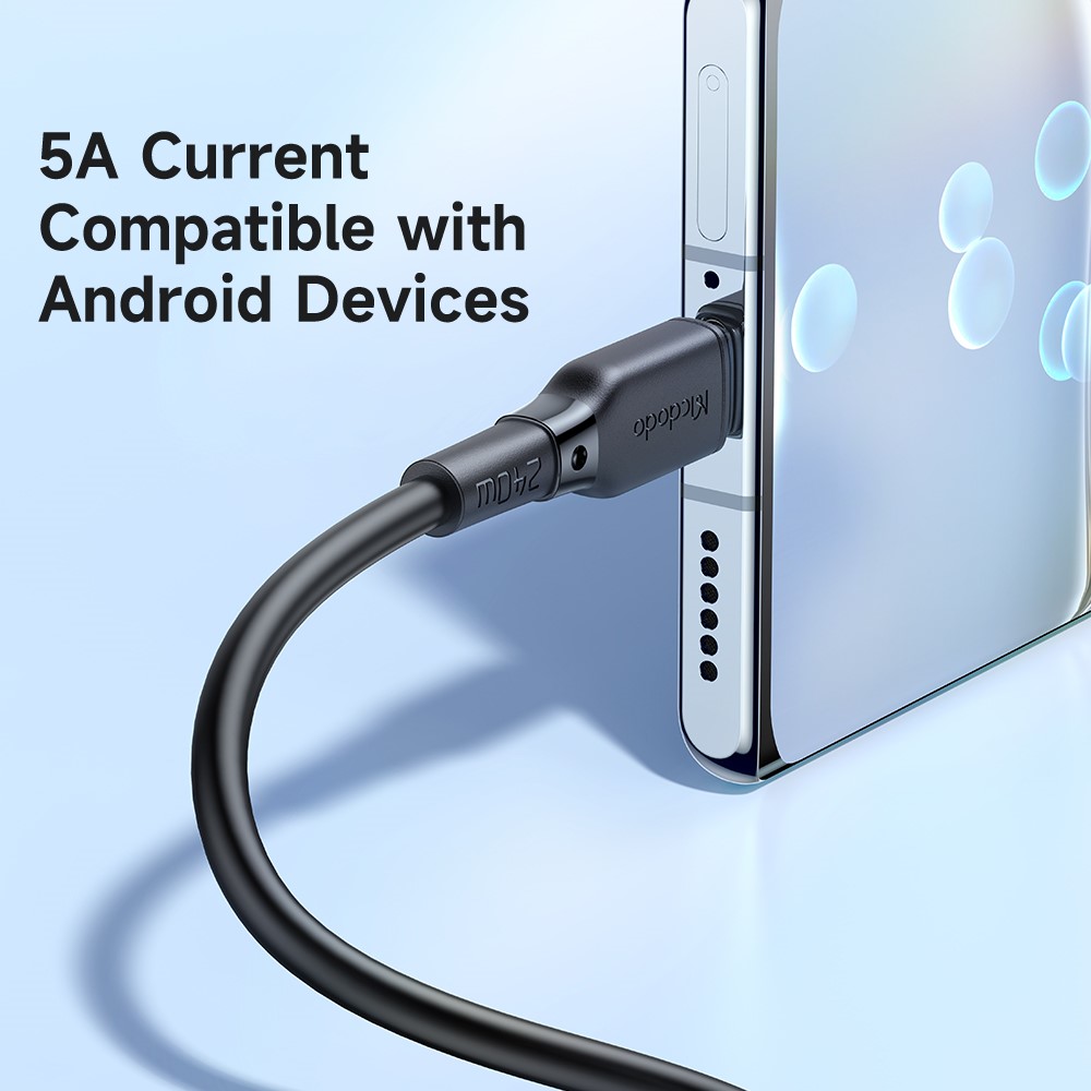 MCDODO Mcdodo 2m 240W 5A PD USB-C - USB-C Snabbladdningskabel Svart