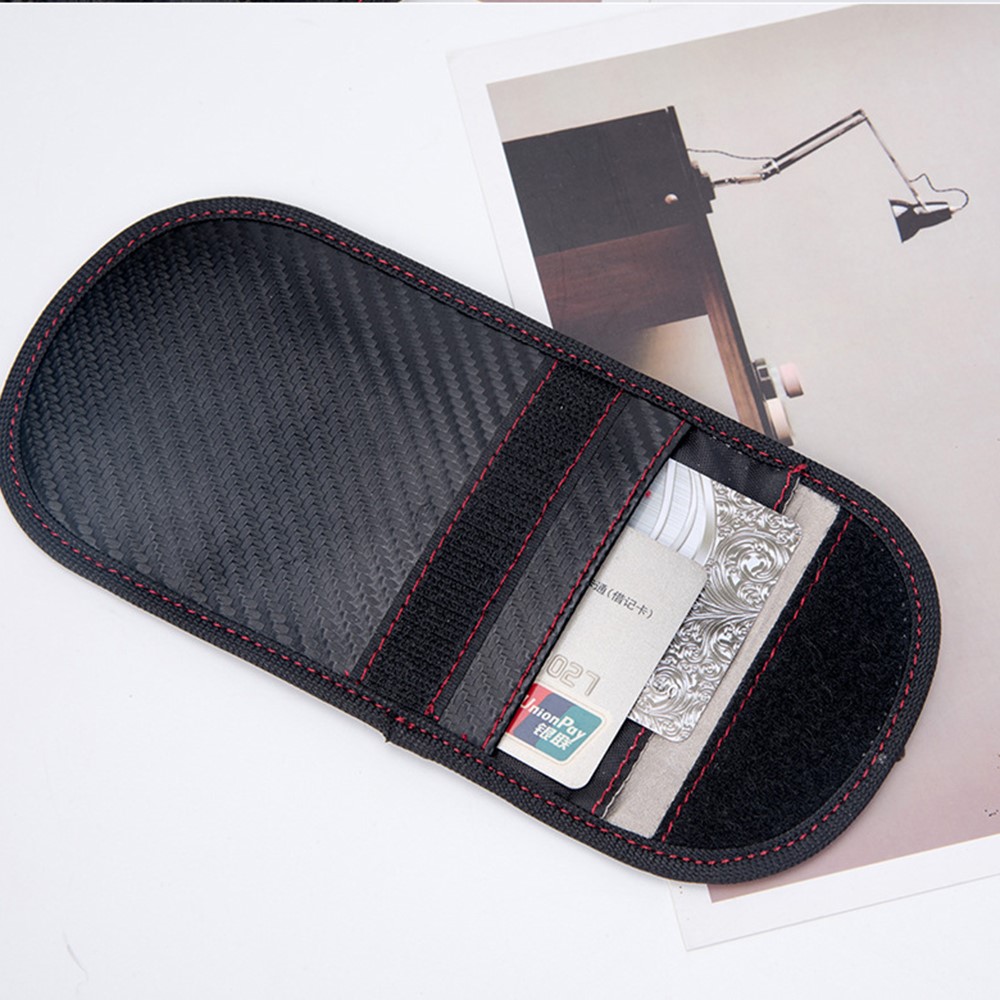  Bilnyckelskydd RFID Fodral Kolfibertextur