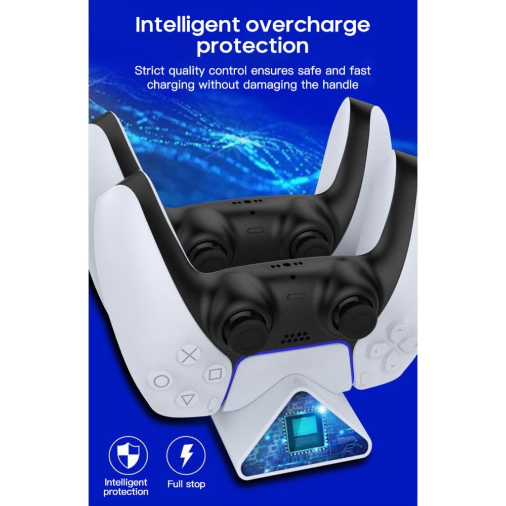 iPega iPega Sony PS5 DualSense LED USB-C Snabbladdningsstation Vit