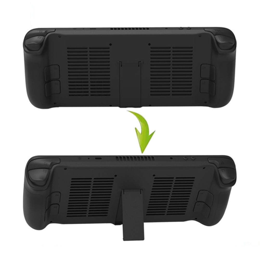  Steam Deck / OLED Skal För Baksidan Med Kickstand Svart