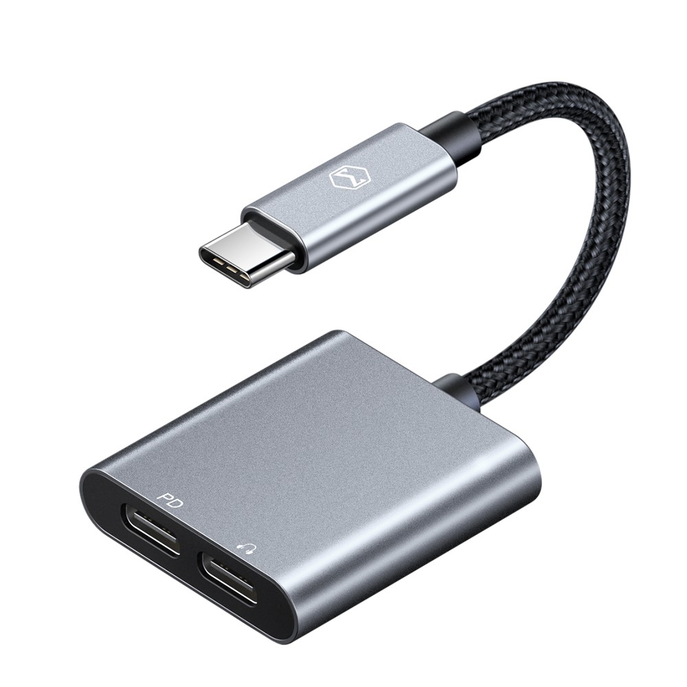 MCDODO Mcdodo PD 60W USB-C Splitter Ljudadapter, DAC Grå