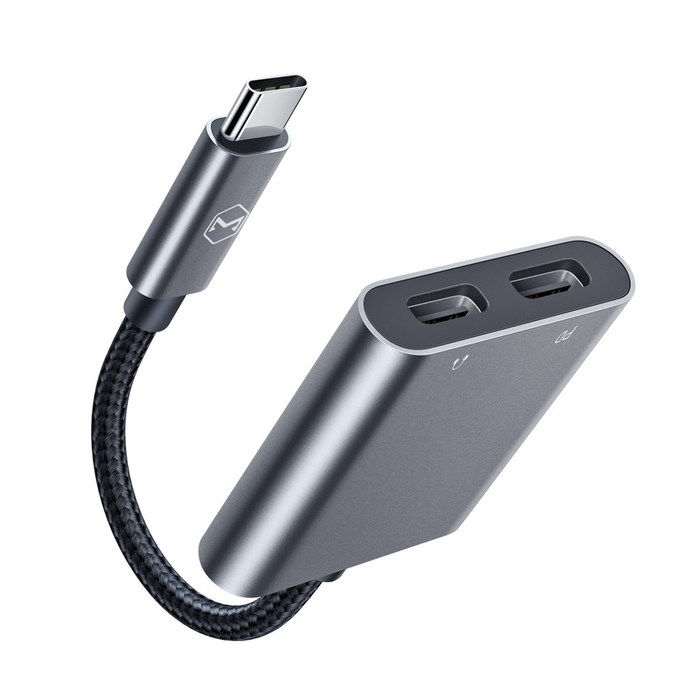 MCDODO Mcdodo PD 60W USB-C Splitter Ljudadapter, DAC Grå