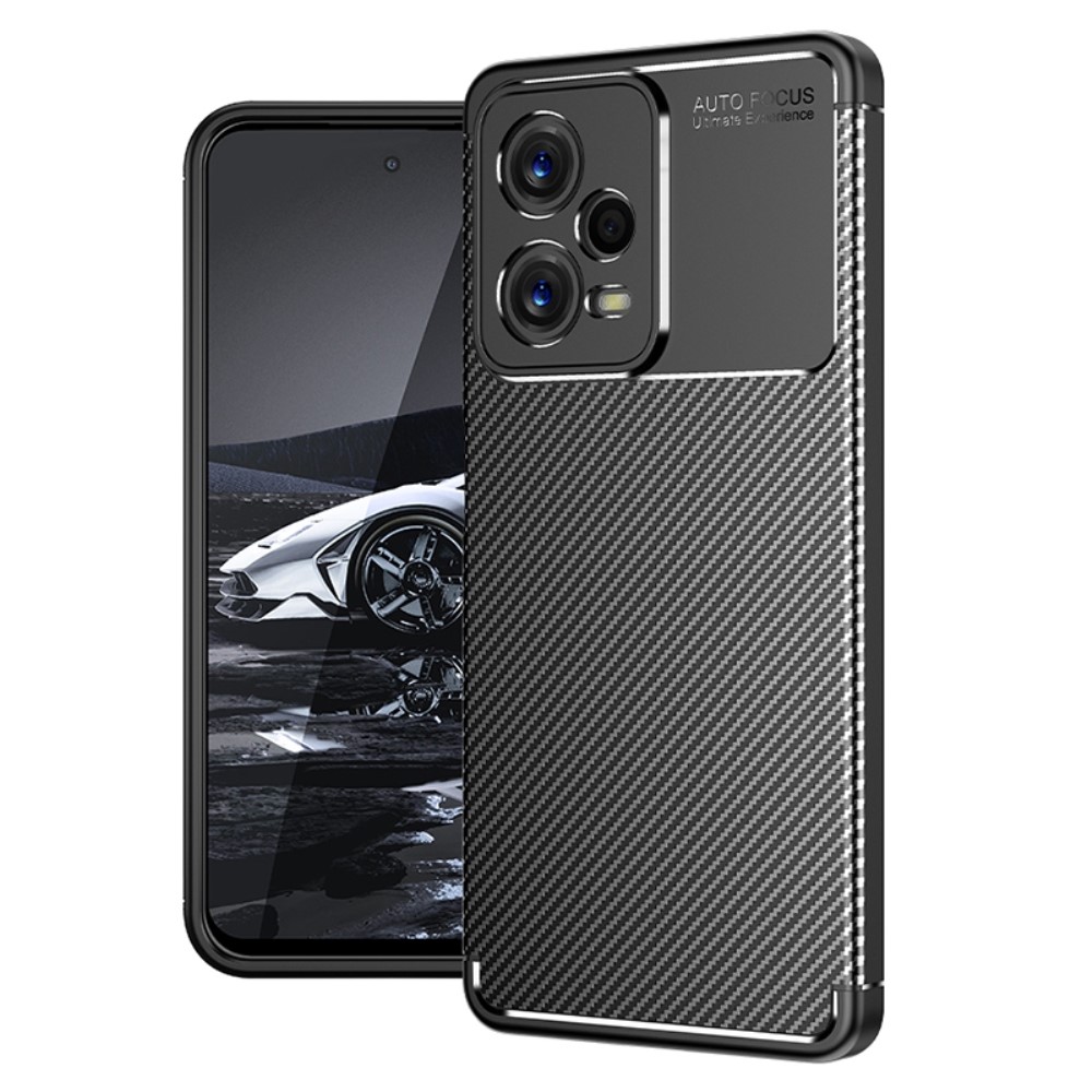  Xiaomi Redmi Note 12 Pro 5G Skal Kolfiber Textur Svart