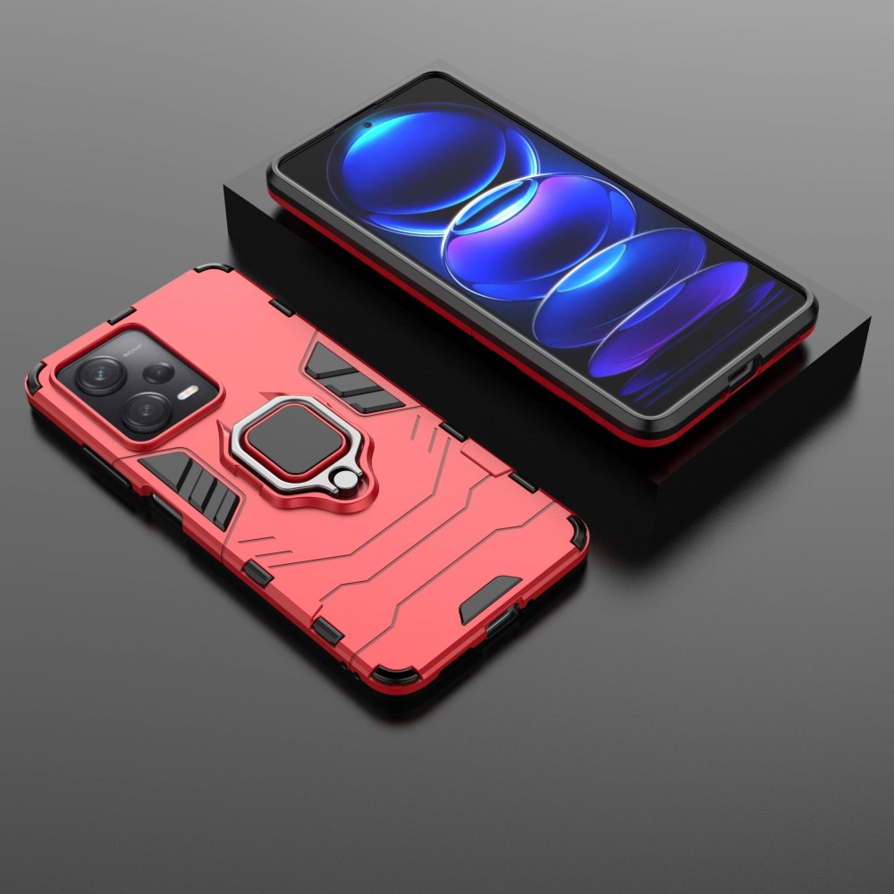  Xiaomi Redmi Note 12 Pro 5G Skal Ring Hybrid Armor Röd