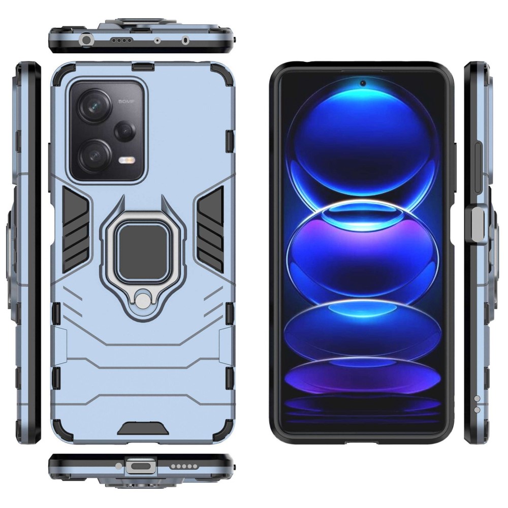  Xiaomi Redmi Note 12 Pro 5G Skal Ring Hybrid Armor Blå