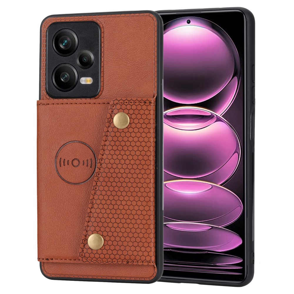  Xiaomi Redmi Note 12 Pro 5G Skal Läder Med Kortfack Och Magnet