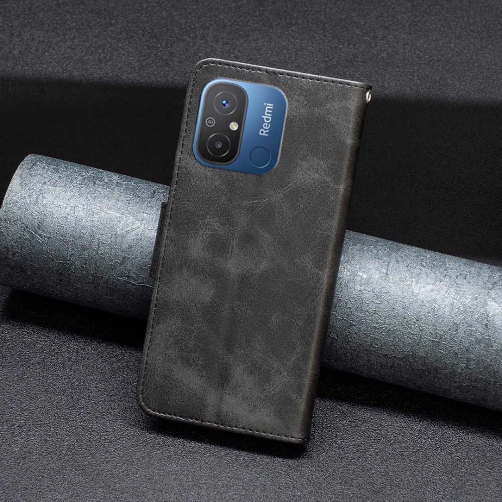  Xiaomi Redmi 12C 4G Fodral Shark Solid Läder Svart