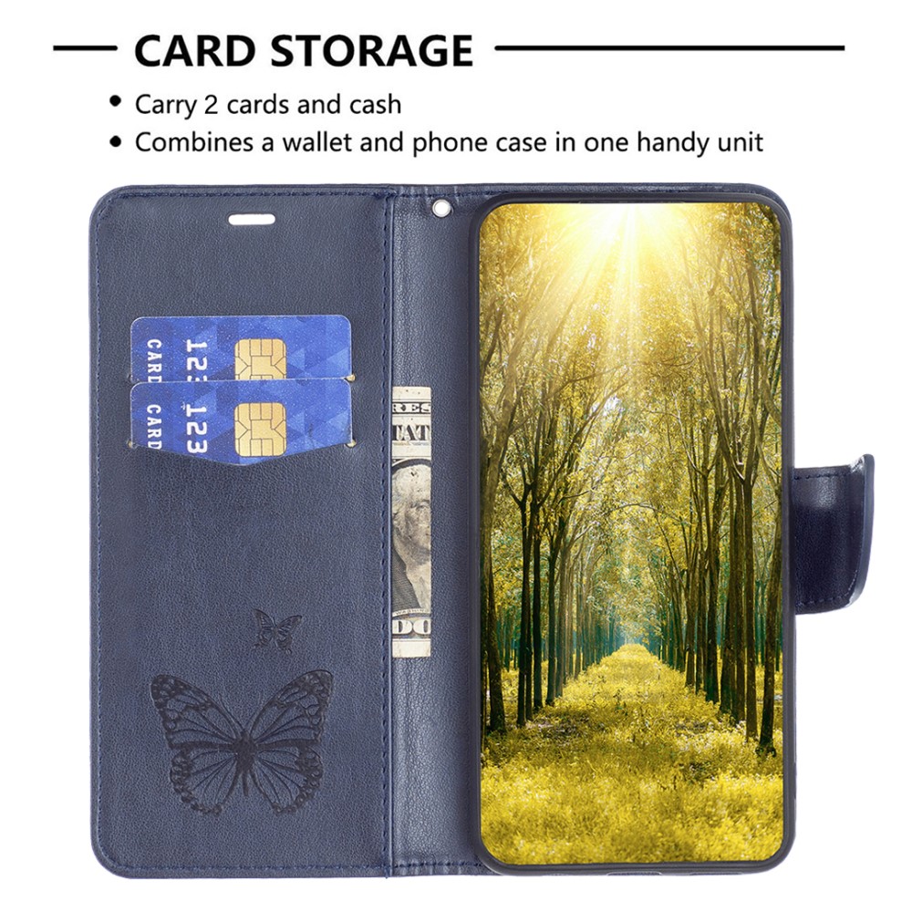  Xiaomi Redmi Note 12 Pro 5G Fodral Med Fjäril Tryck Blå