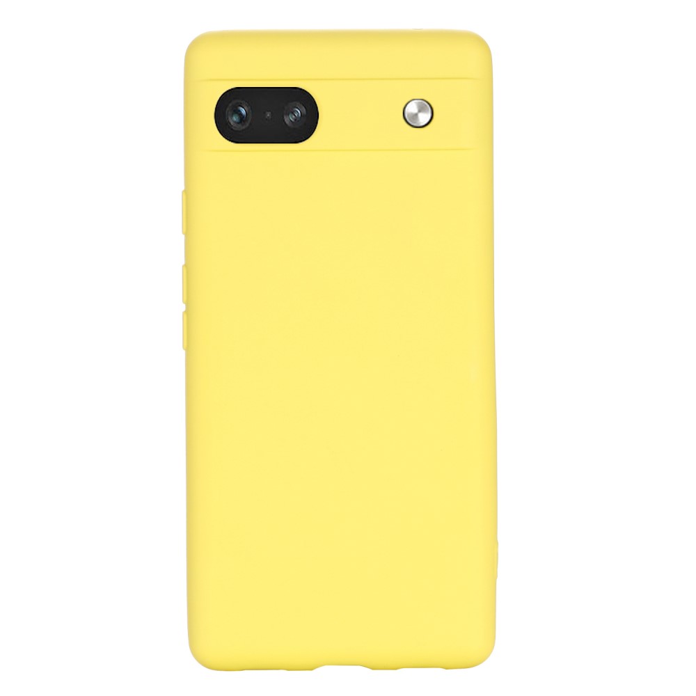  Google Pixel 7A Skal Liquid Silikon Med Strap Gul